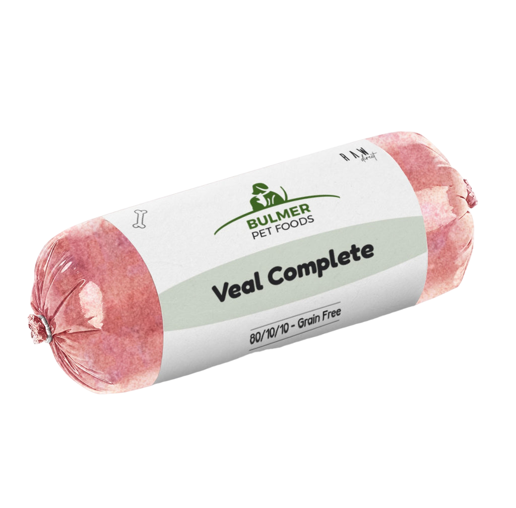 BULMER COMPLETE Veal Complete dog food in a 454g package, providing balanced nutrition for dogs with high-quality veal ingredients.