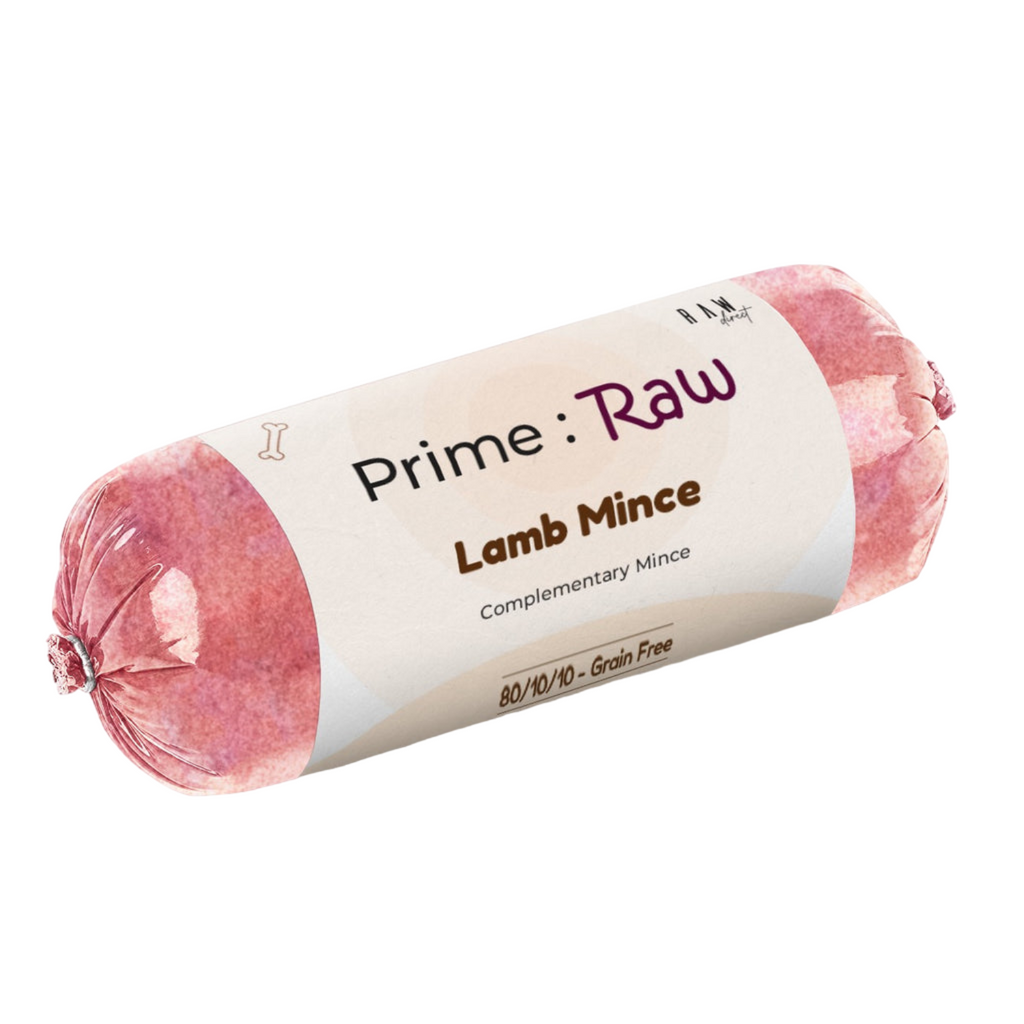 PRIME RAW Lamb Mince 454g - Fresh Natural Dog Food Packed with High-Quality Protein






